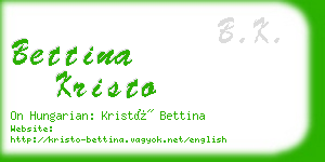 bettina kristo business card